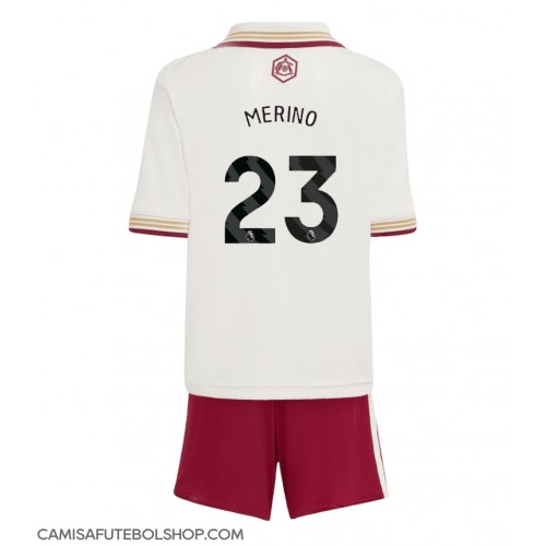 Camisa de time de futebol Arsenal Mikel Merino #23 Replicas 3º Equipamento Infantil 2025-26 Manga Curta (+ Calças curtas)